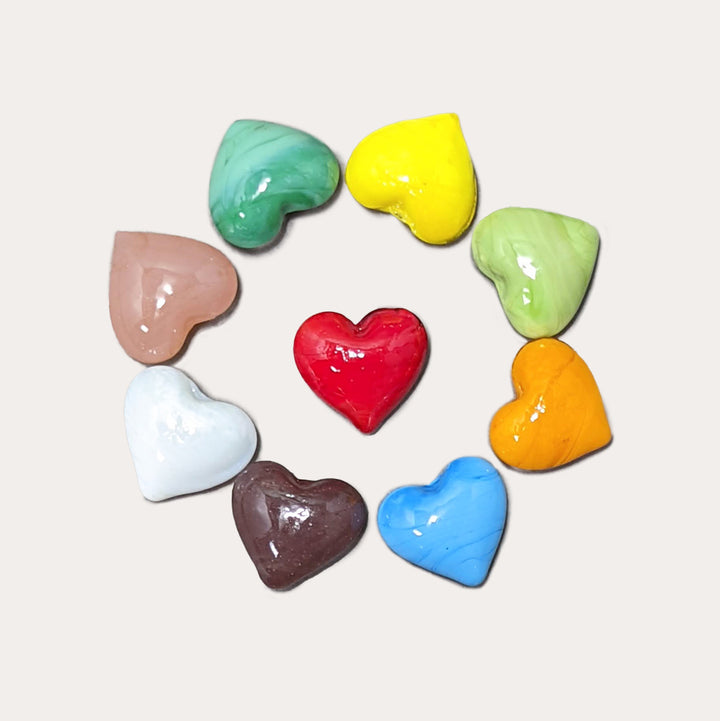 Rainbow Glass Hearts | Assorted