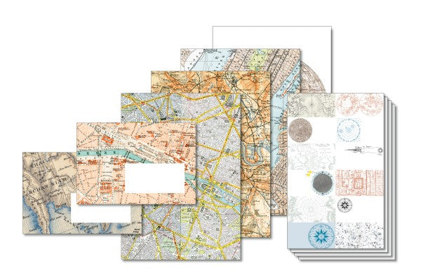 Letter Writing Set - Maps