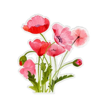 Pink Poppies | Vinyl Sticker
