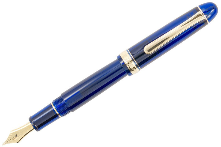 3776 Century Chartres Blue Fountain Pen with Gold Trim