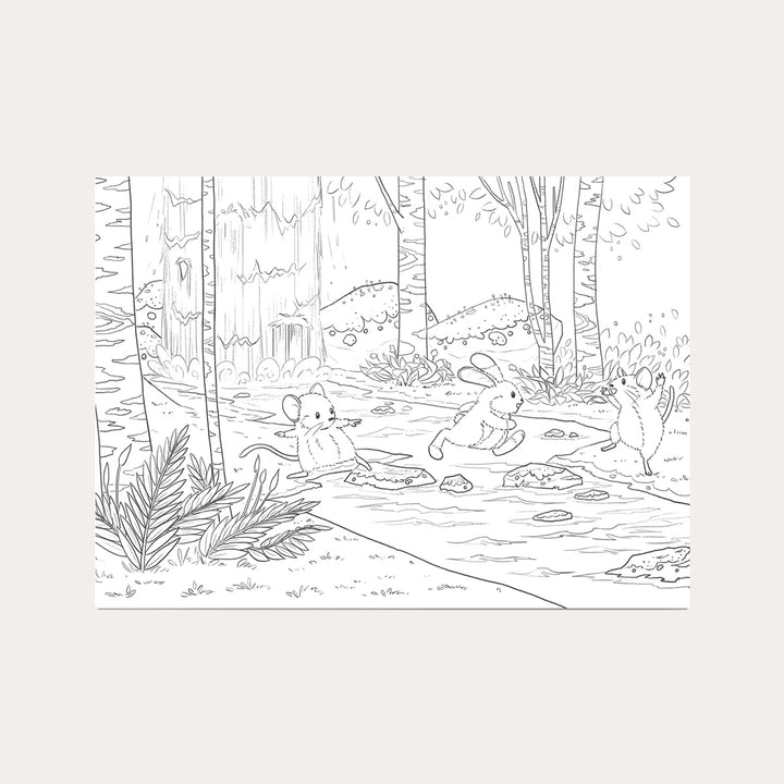 Stepping Stones | Coloring Postcard