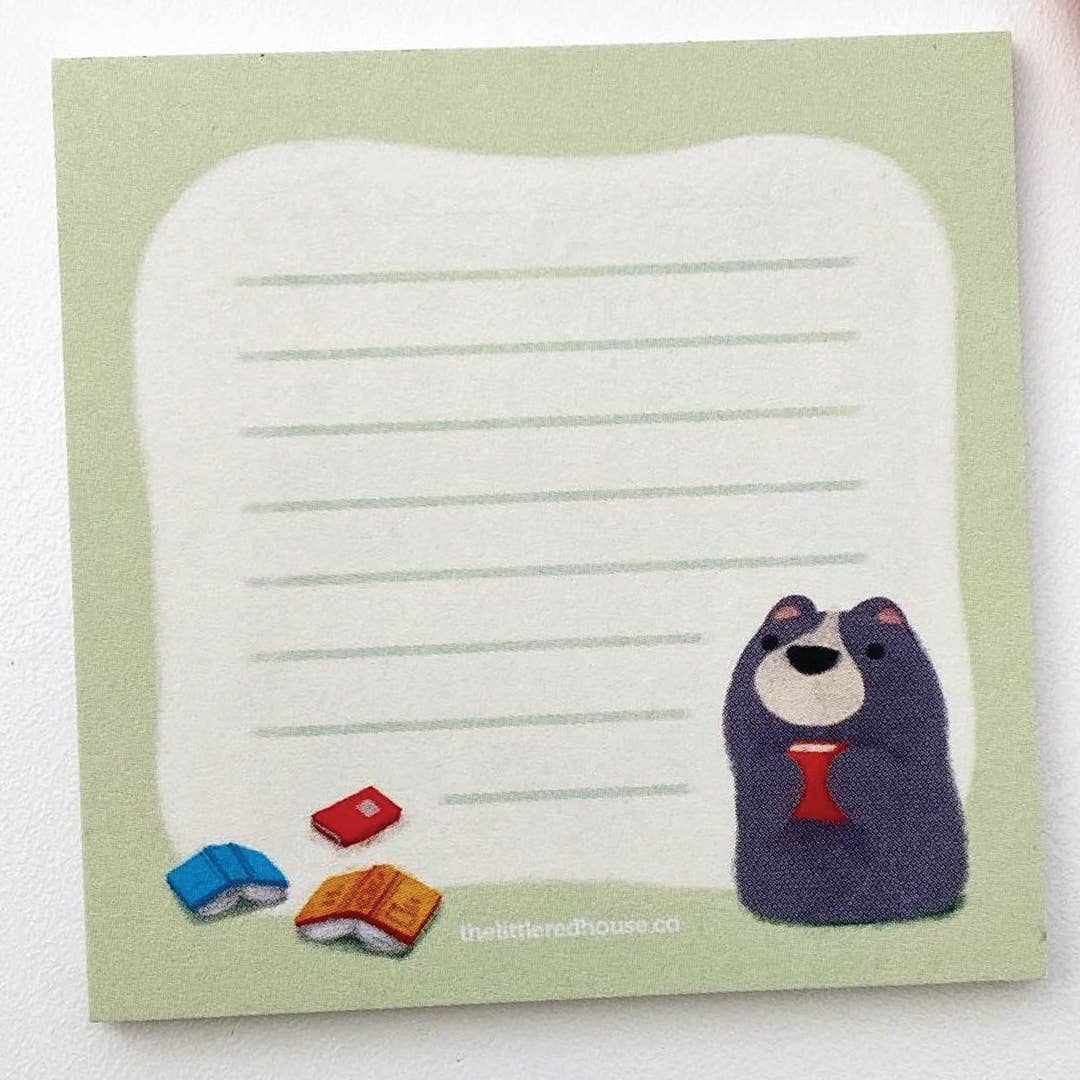 Bear with Book | Sticky Notes