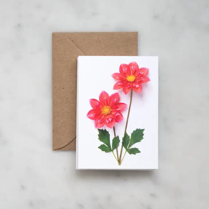 Orange Dahlias Enclosure Card