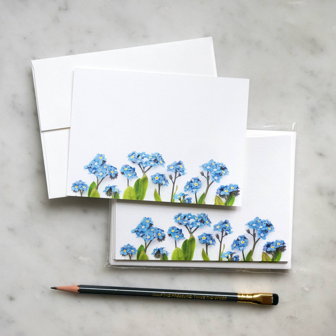 Blue Forget-me-not | 8 Flat Card Set