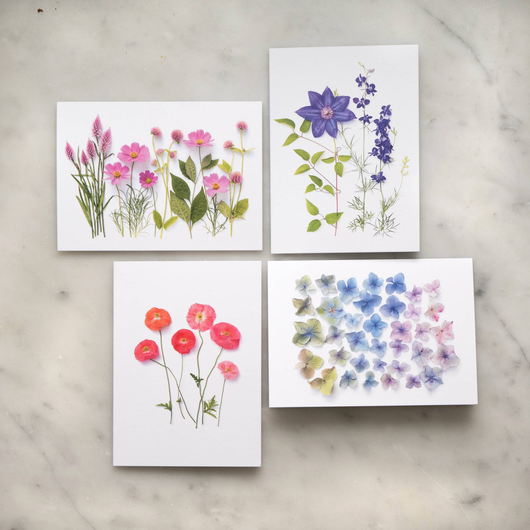 Classic Garden Flowers | Assorted 8 Card Set