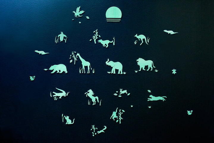 Animal Safari Glow in the Dark Stickers