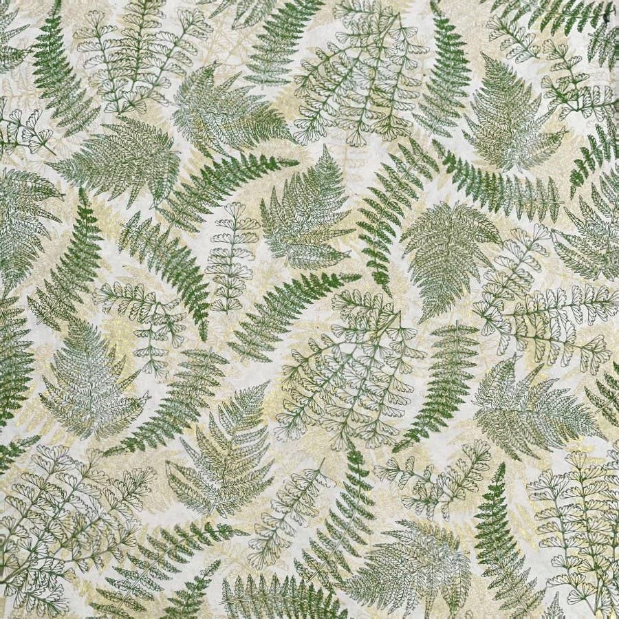 Green and Gold Fern | Gift Wrap