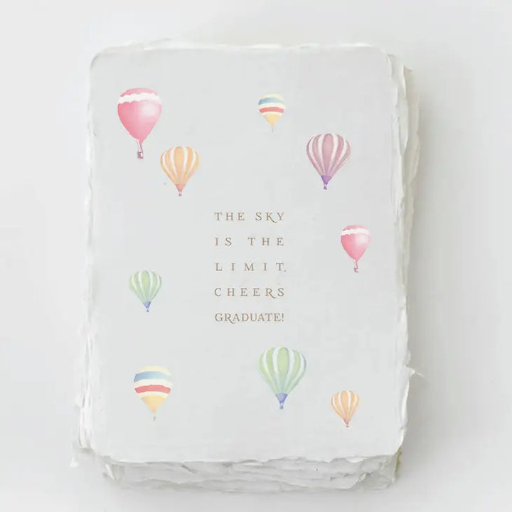 Sky is the limit Cheers Graduate | Greeting Card