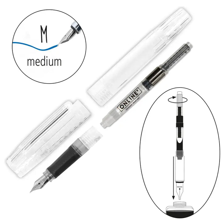 Bachelor Ice Fountain Pen with Converter | Medium