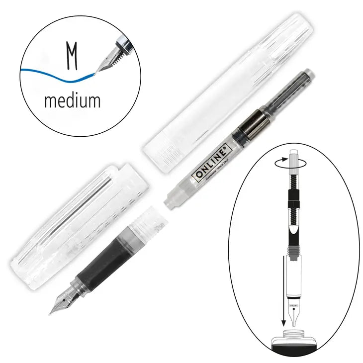 Bachelor Ice Fountain Pen with Converter | Medium