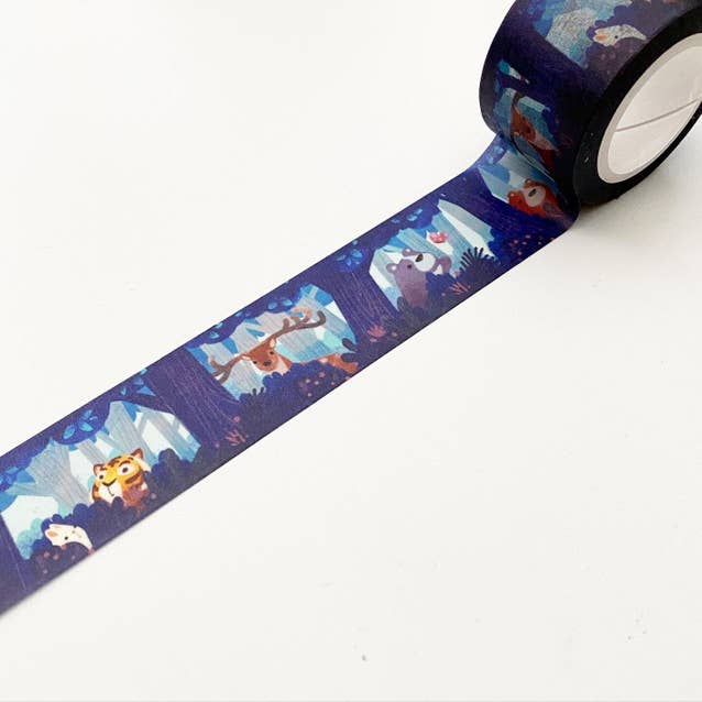 Forest Animal Hide And Seek | Wide Washi Tape