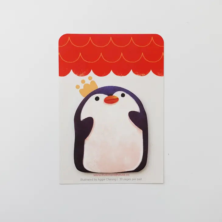 Penguin King Die-Cut Sticky Note