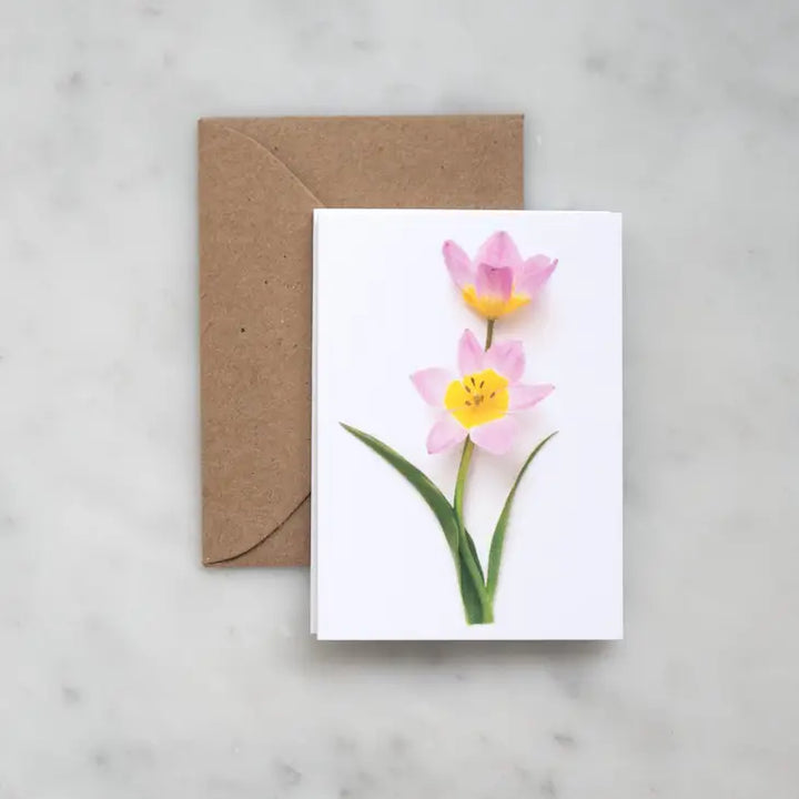 Pink Tulips Enclosure Card