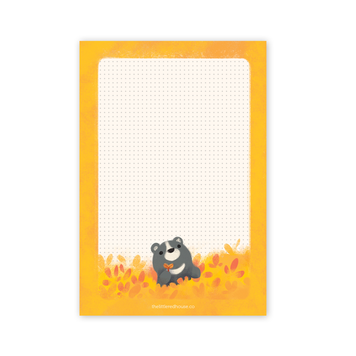 Harvest Bear | Dot Grid Notepad