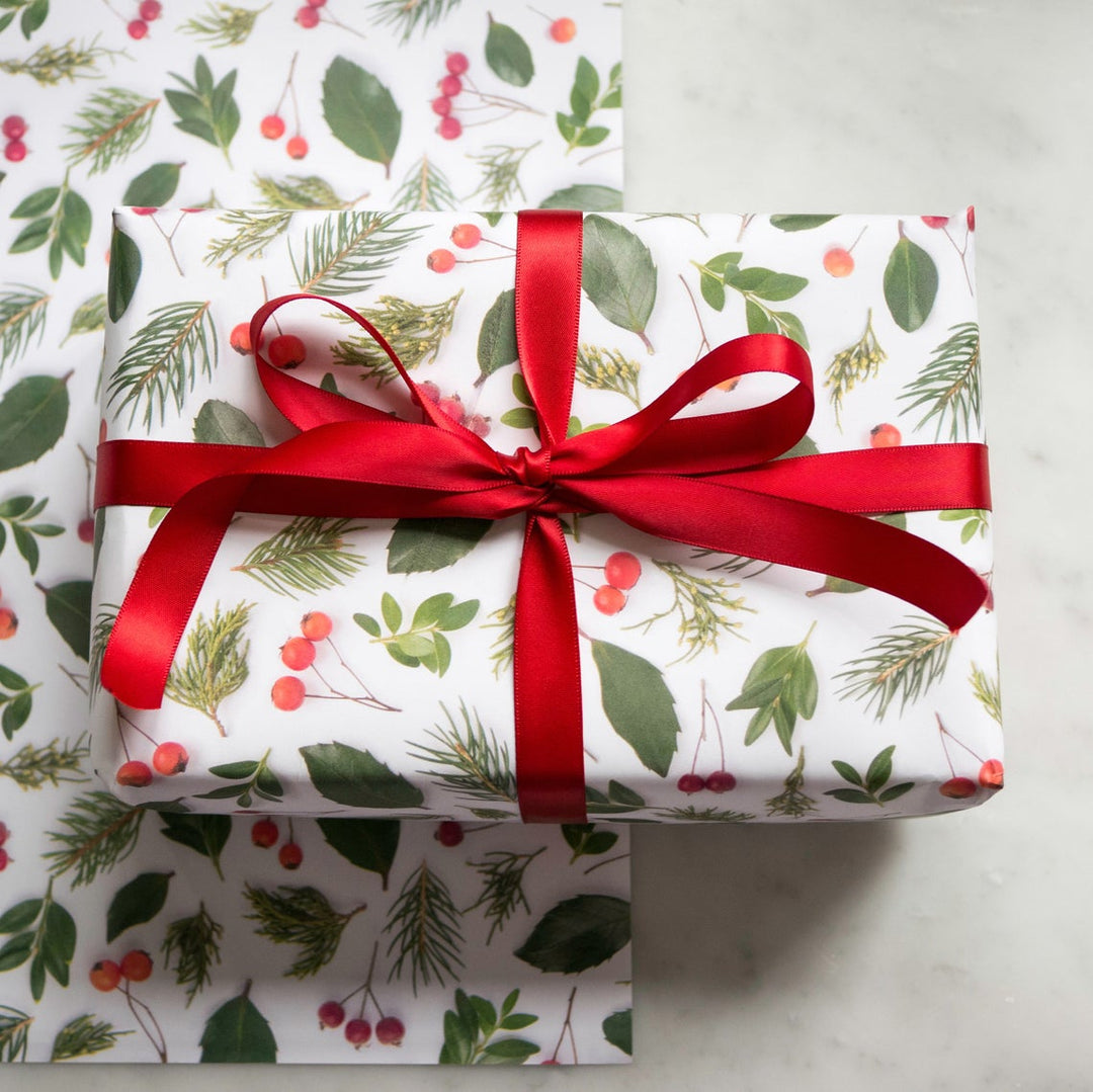 Evergreens and Berries | Gift Wrap