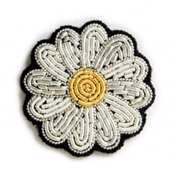 Mini Daisy Hand-Embroidered Pin