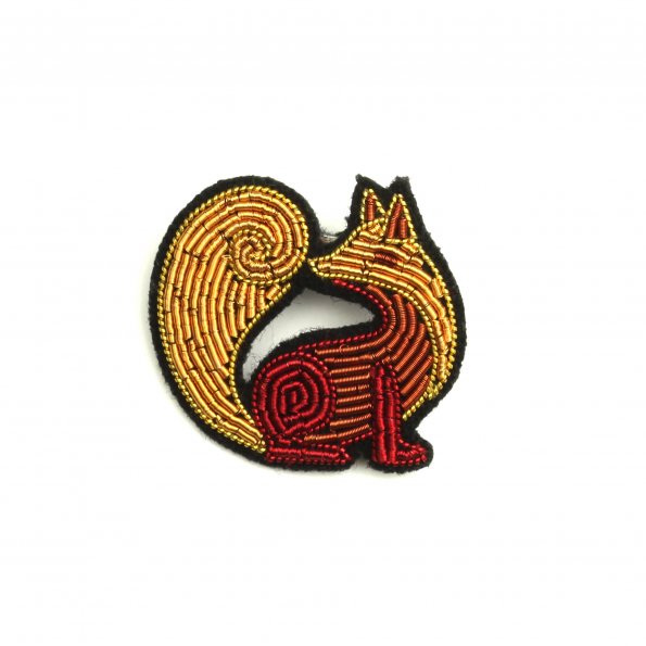 Fox Hand-Embroidered Pin