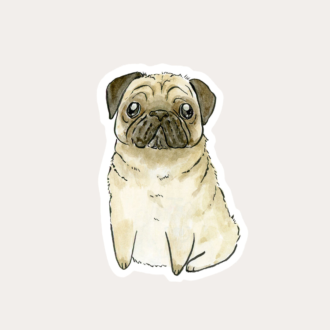 Goofy Pug | Vinyl Sticker