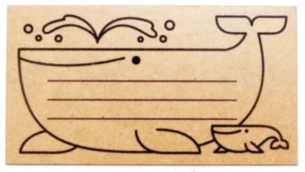 Whale Message Wooden Stamp