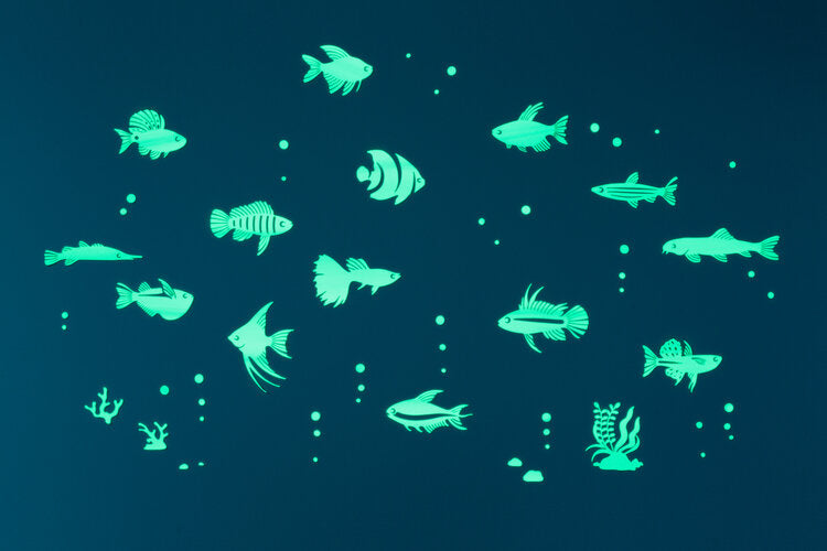 Tropical Fish Glow in the Dark Stickers